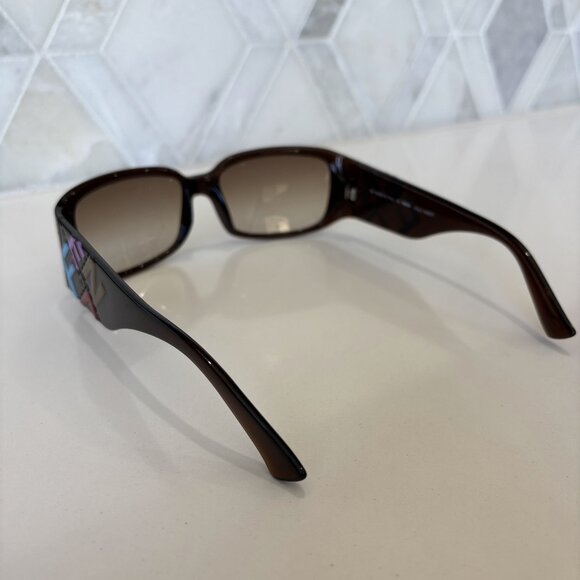 Brown Fendi Sunglasses Rectangle Colorful Brand Letters FS458 Case Designer main image 12